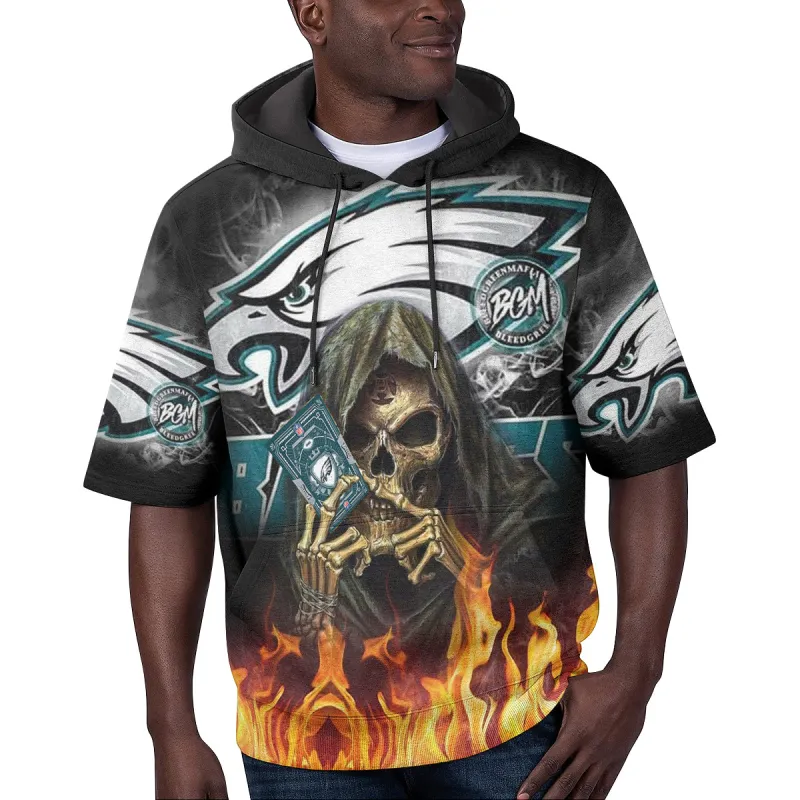 Philadelphia Eagles Short Sleeve Hoodie