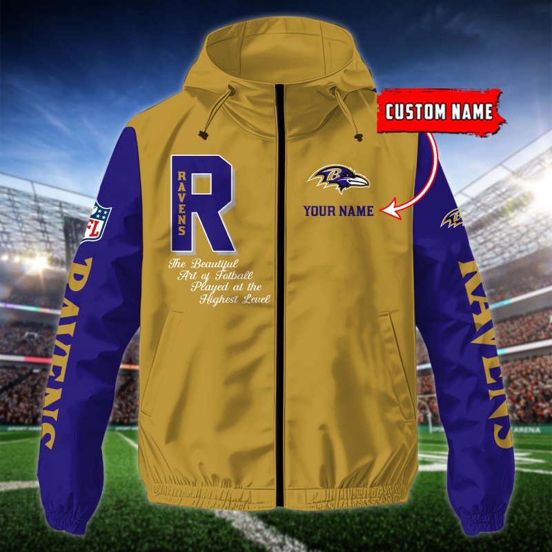 Baltimore Ravens Outdoor Jacket - Side View