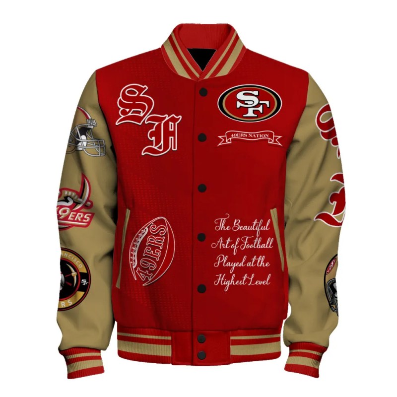 San Francisco 49ers Unisex Varsity Jacket Image 2