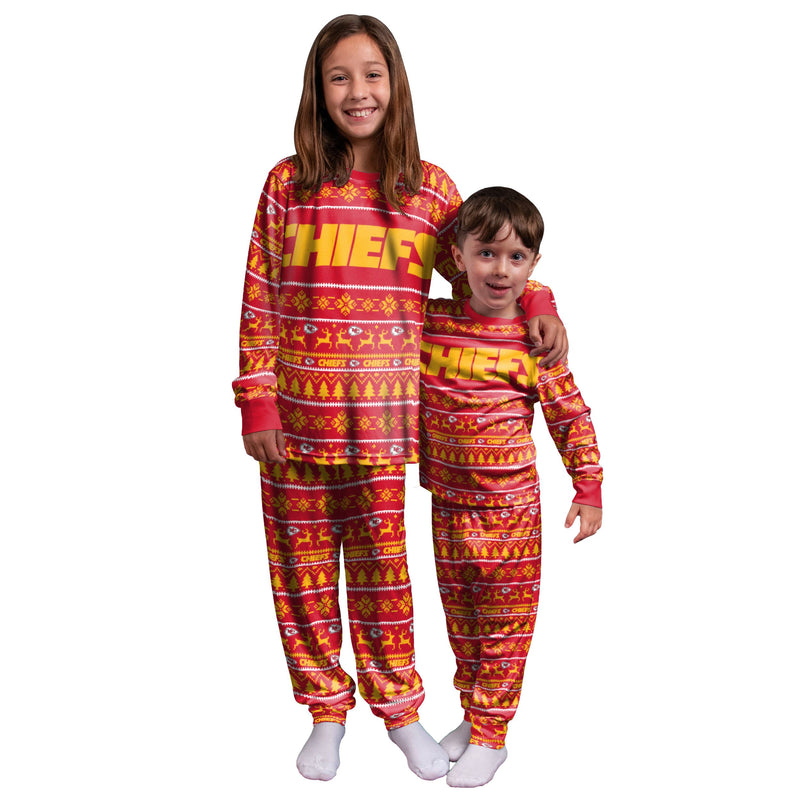 Kansas City Chiefs Family Holiday Pajamas 4