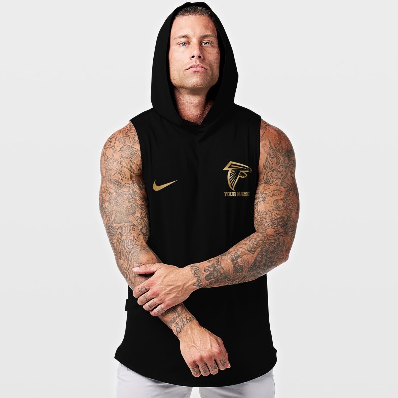 Atlanta Falcons Hooded Tank Top - Front View