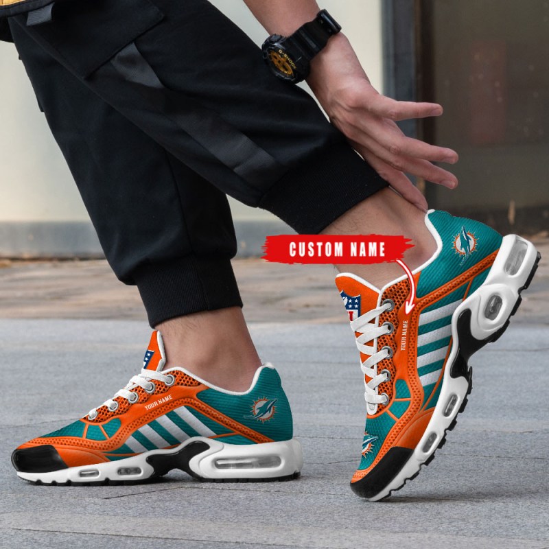 Personalized Plus T-N Youth Sneakers for Miami Dolphins