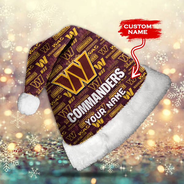 Washington Commanders Personalized Christmas Hat