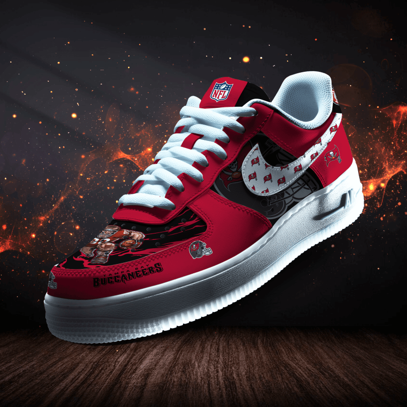 Tampa Bay Buccaneers Personalized AF1-1 Logo Pattern Sneakers
