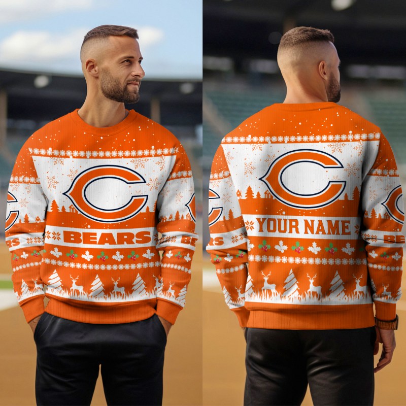 Chicago Bears Ugly Christmas Sweater - MK Outdoor4