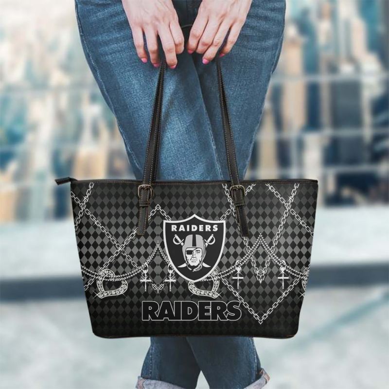 Las Vegas Raiders Women Leather Tote Hand Bag
