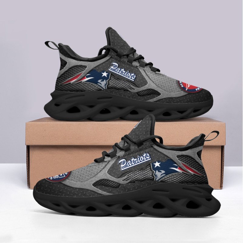 New England Patriots Yezy Running Sneakers - Side View