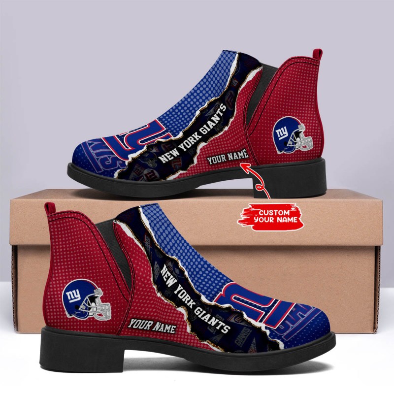 New York Giants Personalized Comfort & Fashion Short Boots
