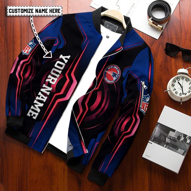 New England Patriots Bomber Jacket Front View