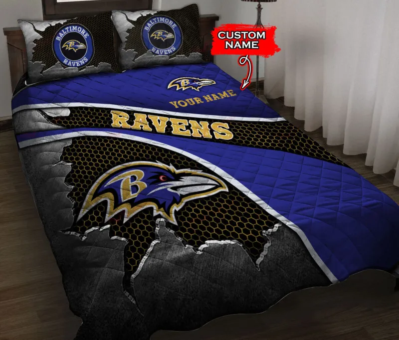 Baltimore Ravens Personalized Quilt Set