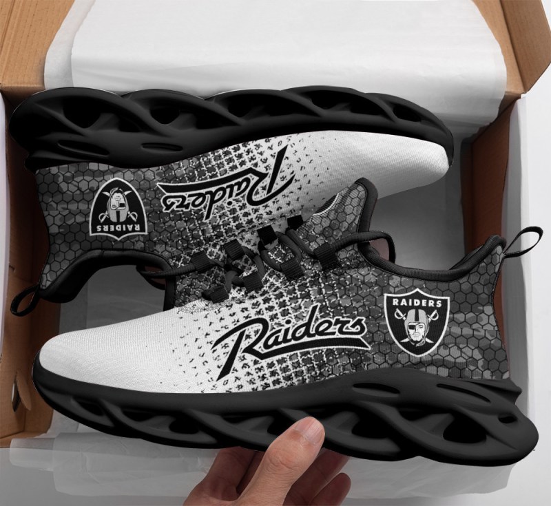 Las Vegas Raiders Yezy Running Sneakers - Top view