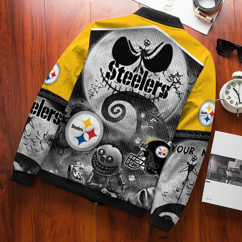 Pittsburgh Steelers Bomber Jacket Back View