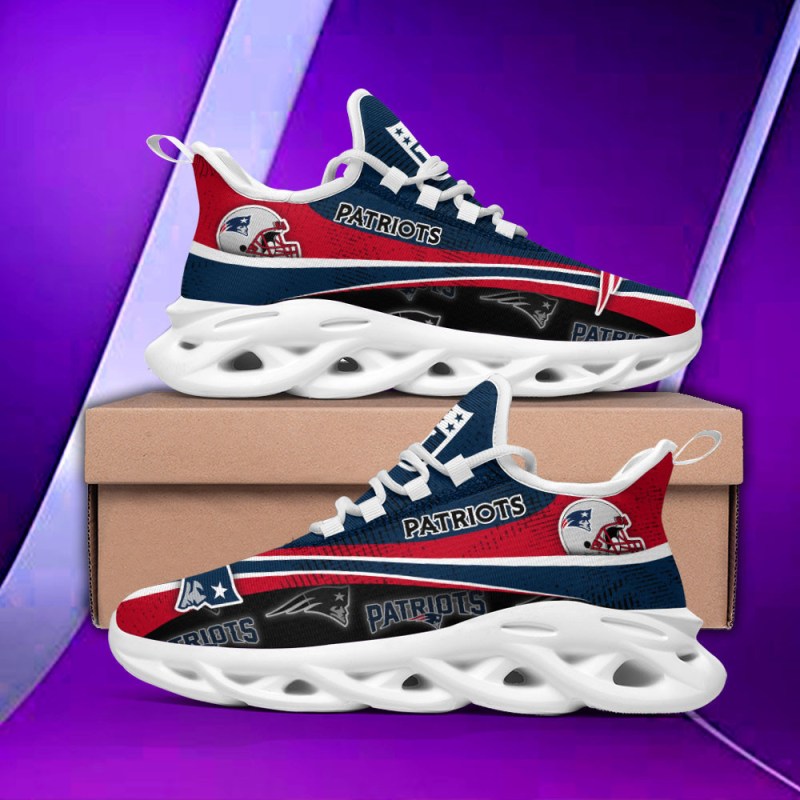 New England Patriots Yezy Running Sneakers Side View