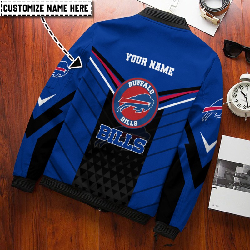 Buffalo Bills Personalized Bomber Jacket Side View
