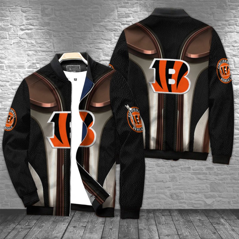 Cincinnati Bengals Bomber Jacket Front View