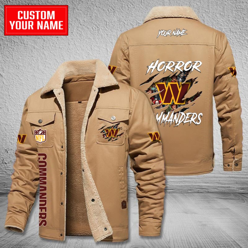 Washington Commanders Bomber Jacket Coffee
