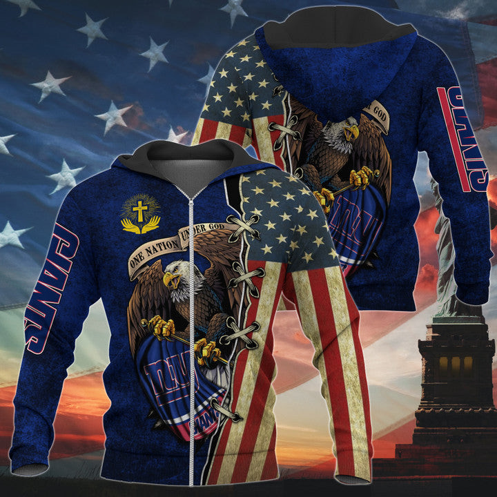 One Nation Under God New York Giants Hoodie