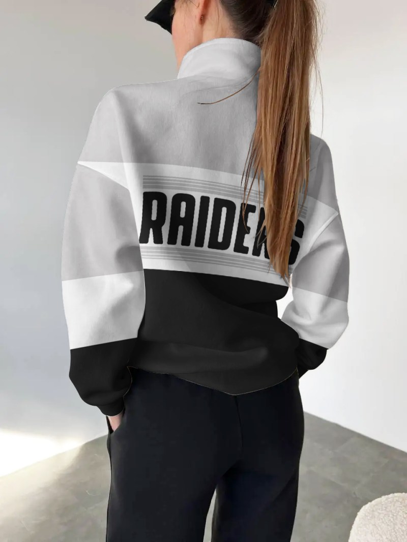 Colorful Stand Collar Sweatshirt