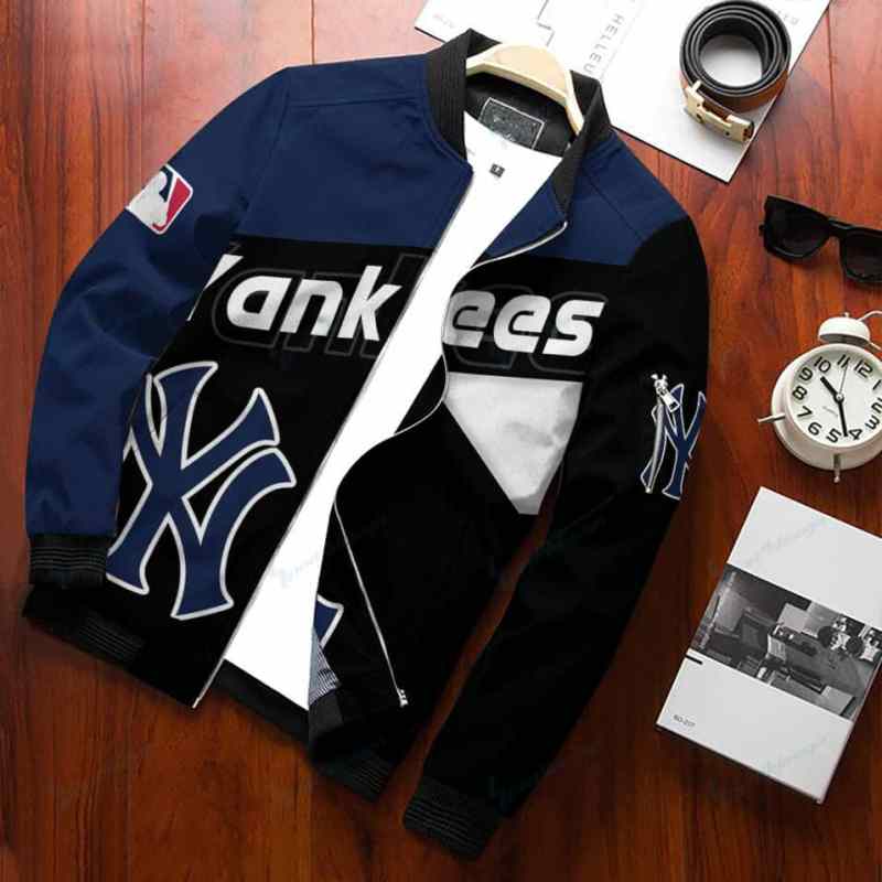 New York Yankees Personalized Bomber Jacket Side View