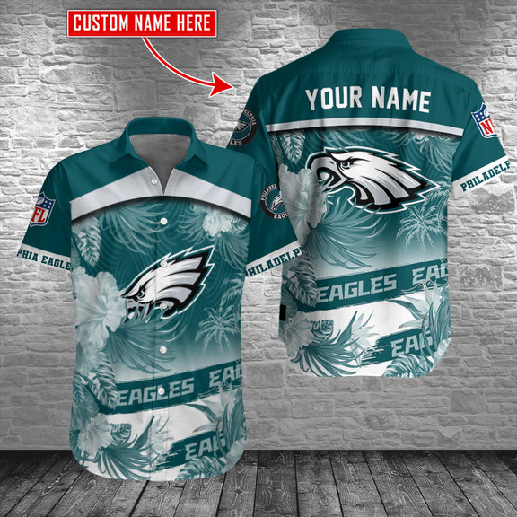Philadelphia Eagles Personalized Button Shirt