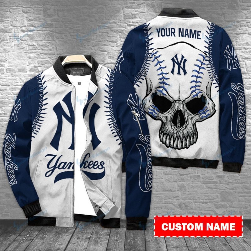 New York Yankees Personalized Bomber Jacket Front View