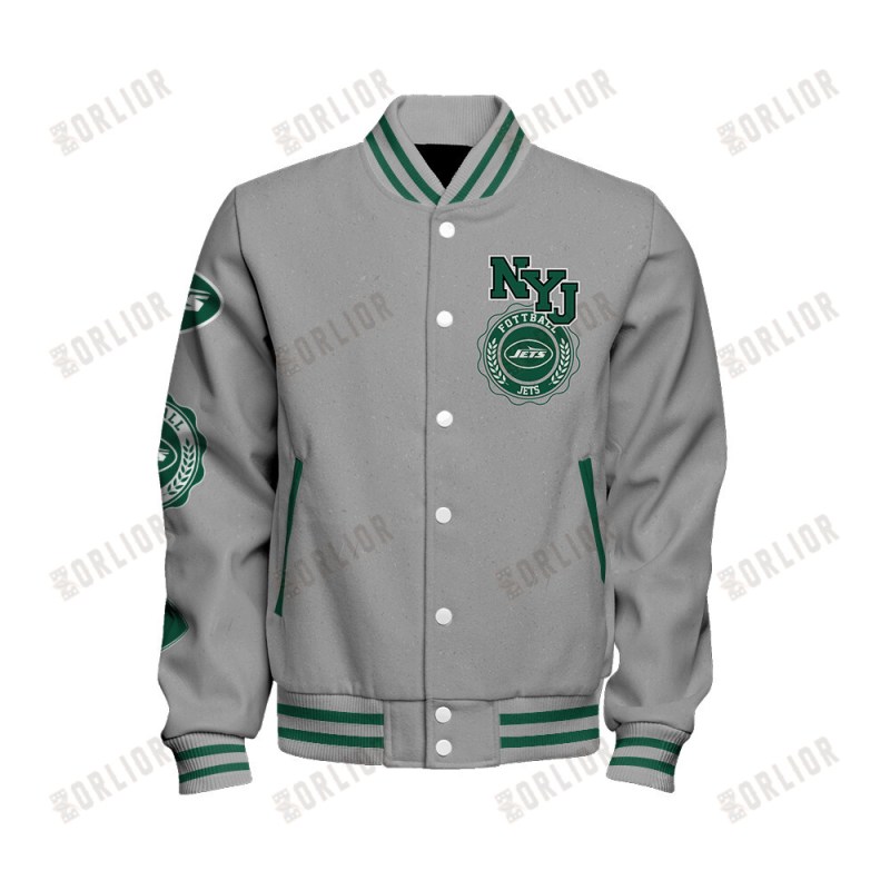 New York Jets Varsity Jacket Side View