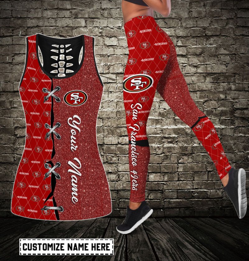 San Francisco 49ers Combo Croptop Hoodie and Leggings