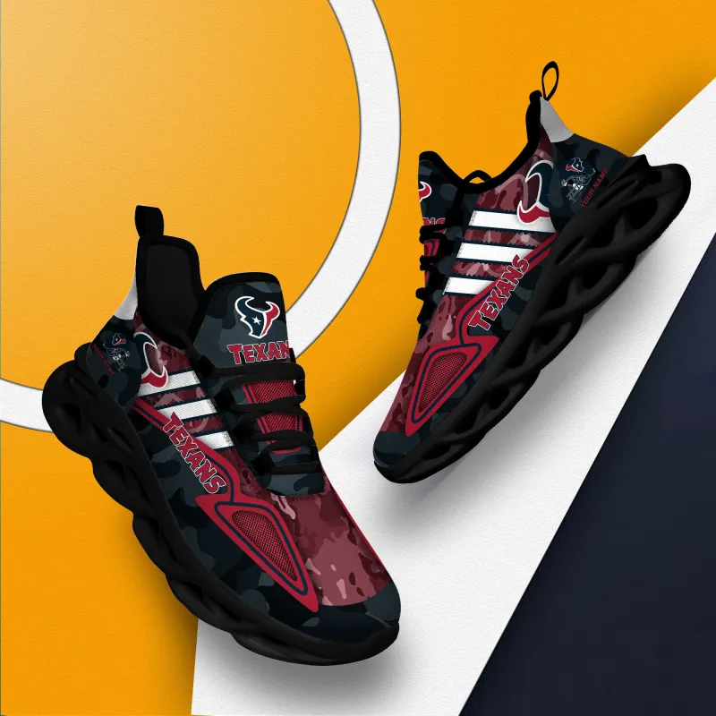 Houston Texans Personalized Yezy Sneakers - Side View