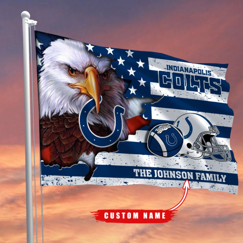 Indianapolis Colts Custom Name Flag