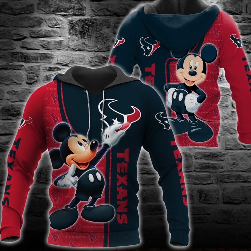Houston Texans Mickey All Over Printed Sweater 1