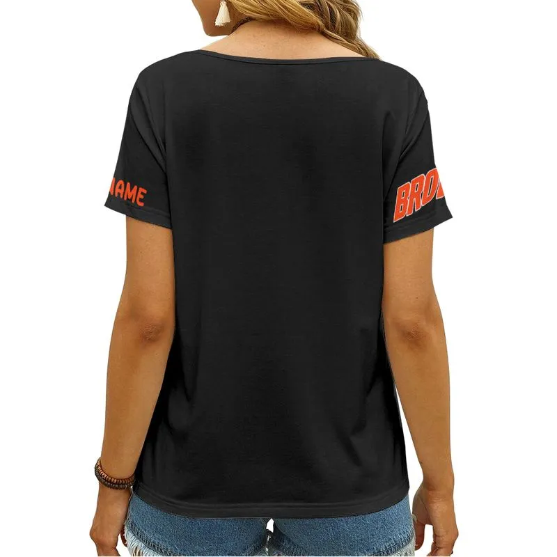 Cleveland Browns V Neck T-Shirt 3