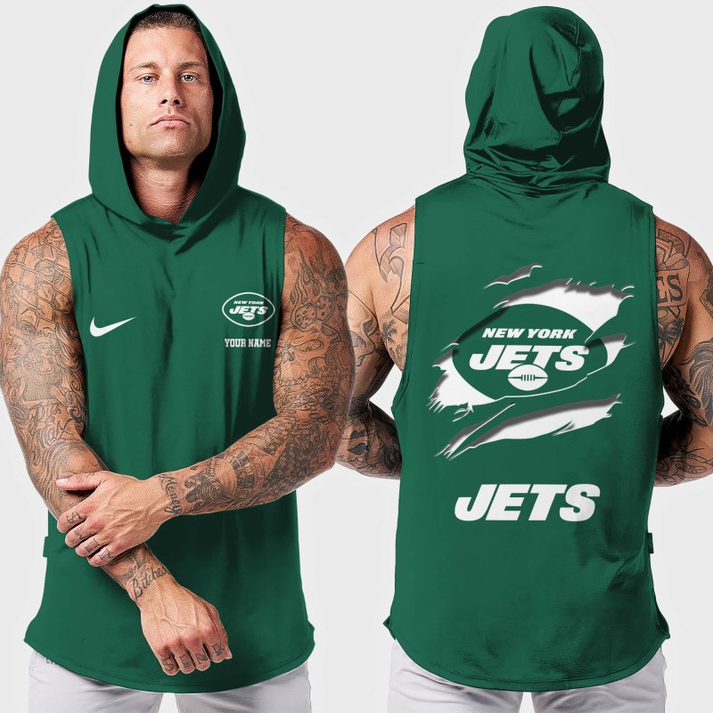 New York Jets Men's Workout Hooded Tank Top