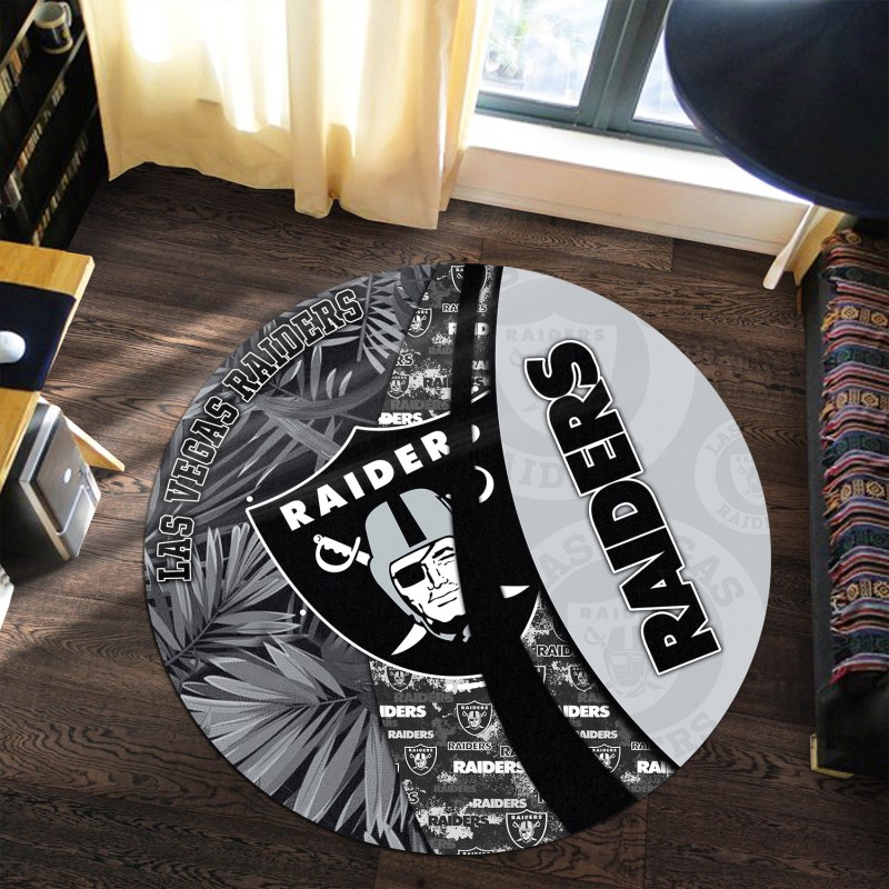 Las Vegas Raiders Round Rug