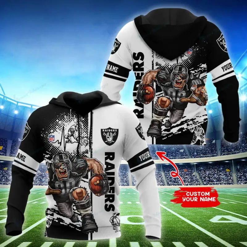 Las Vegas Raiders Personalized Hoodie and Jogger Set Image 3
