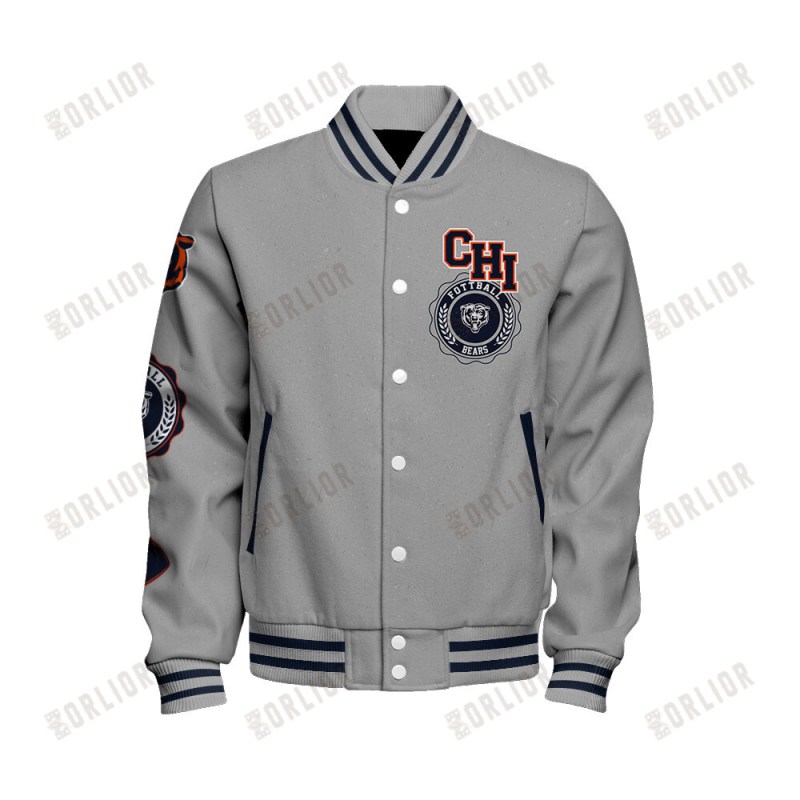 Chicago Bears Varsity Jacket Back View