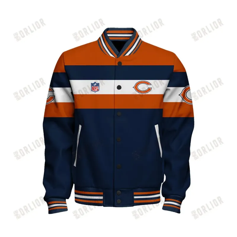 Detailed view of Chicago Bears Varsity Jacket