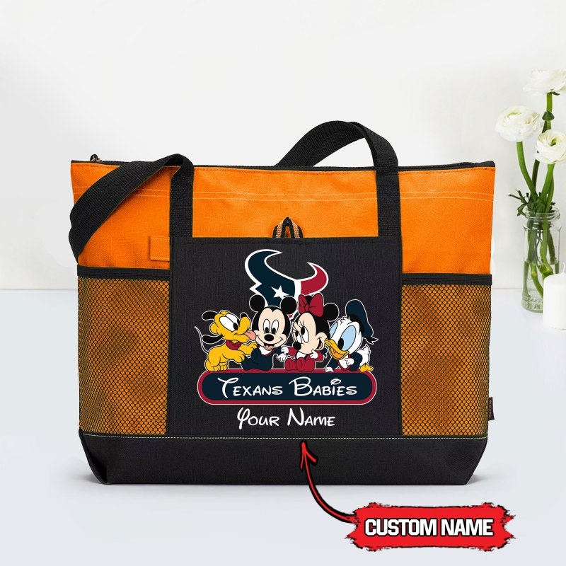 Houston Texans Personalized Babies Tote Bag - Orange