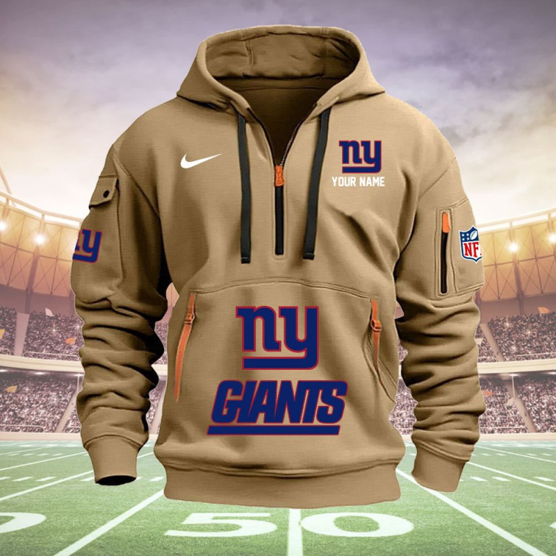 New York Giants Quarter Zip Hoodie Image 3