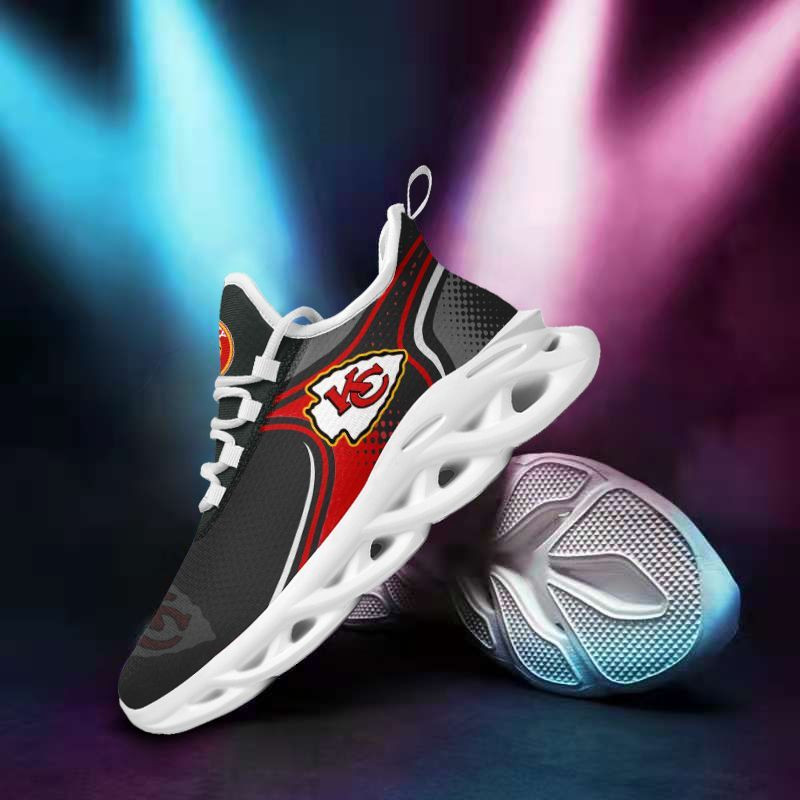 Kansas City Chiefs Yezy Running Sneakers Side View