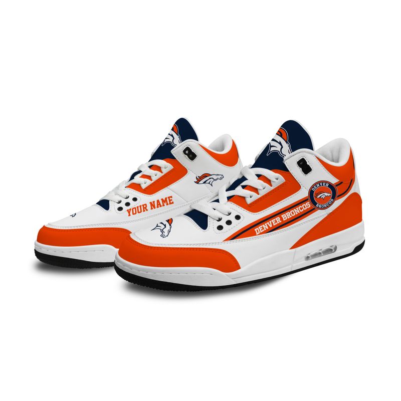 Denver Broncos JD03 Genuine Leather Shoes Side View