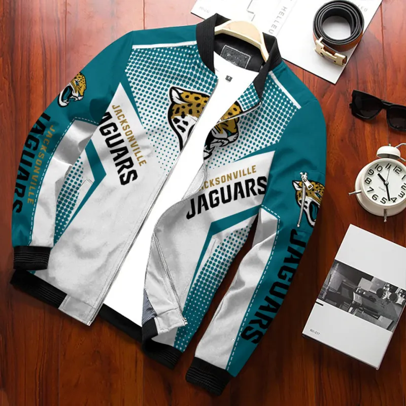 Jacksonville Jaguars Personalized Bomber Jacket Details
