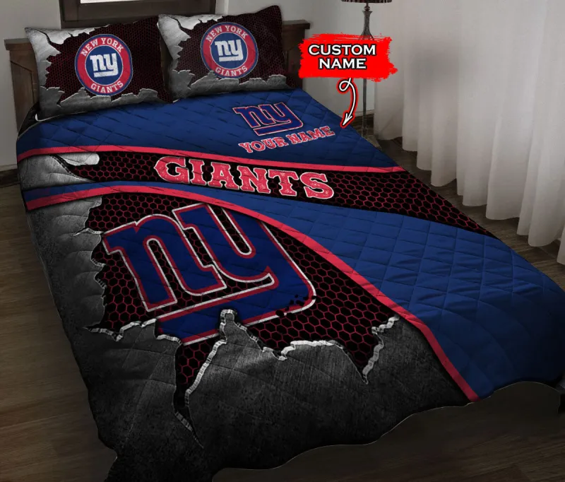 New York Giants Personalized Quilt Set