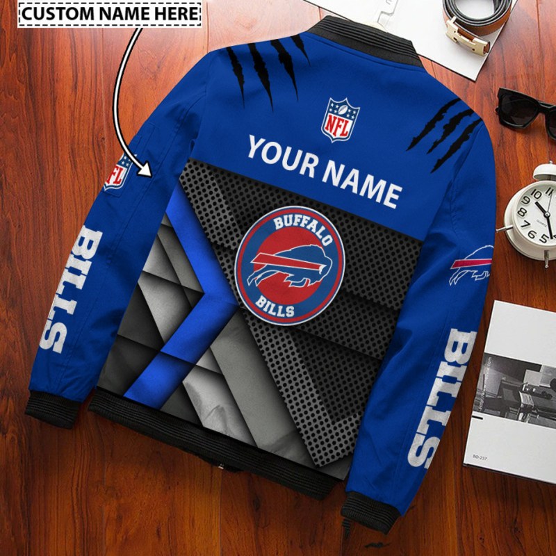 Buffalo Bills Personalized Bomber Jacket Side View