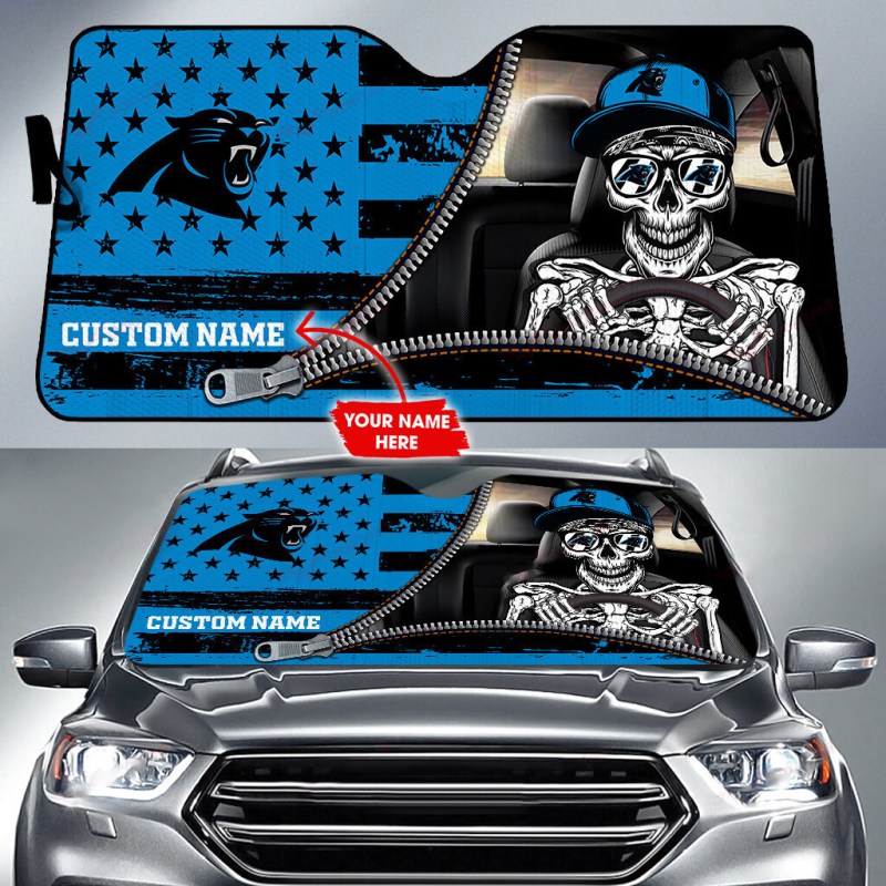 Carolina Panthers Personalized Auto Sun Shade