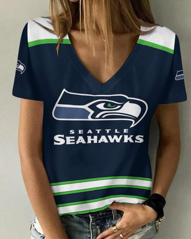 Seattle Seahawks V-neck Women's T-shirt