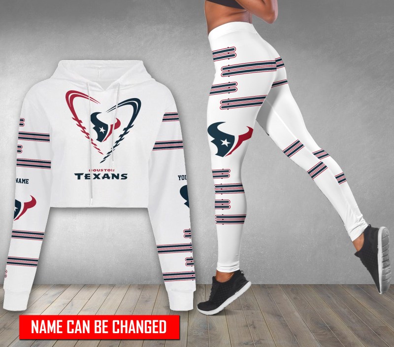 Houston Texans Croptop Hoodie and Leggings 1