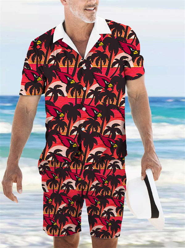 Arizona Cardinals Hawaiian Shirt and Shorts Combo