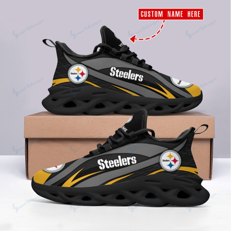 Pittsburgh Steelers Yezy Sneakers Back View