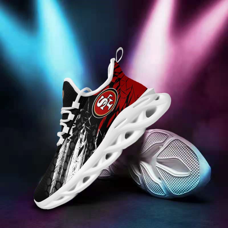 San Francisco 49ers Yezy Running Sneakers Side View