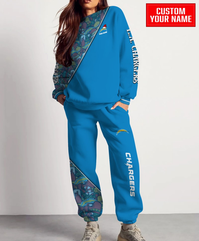 Los Angeles Chargers Christmas Pattern Sweatshirt and Sweatpants